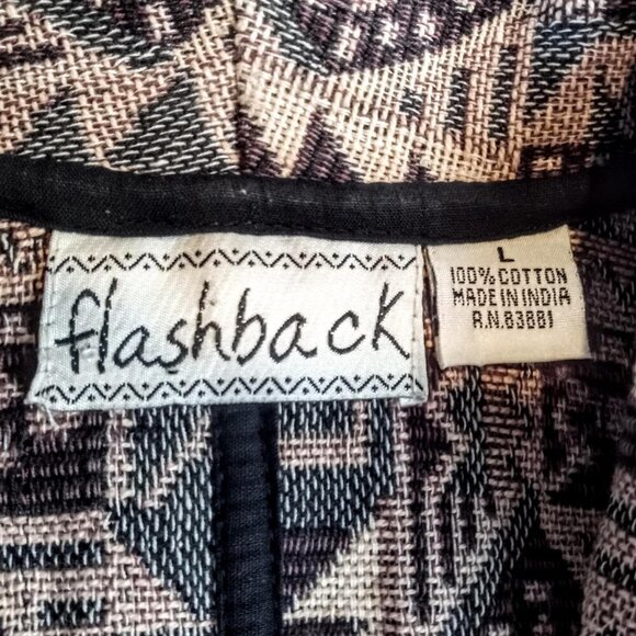 Flashback Brown Aztec Western Crop Cotton Jacket - Picture 5 of 6